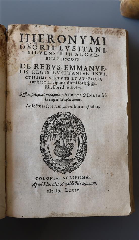Six 16th, 17th and 18th century Works, all vellum bound,